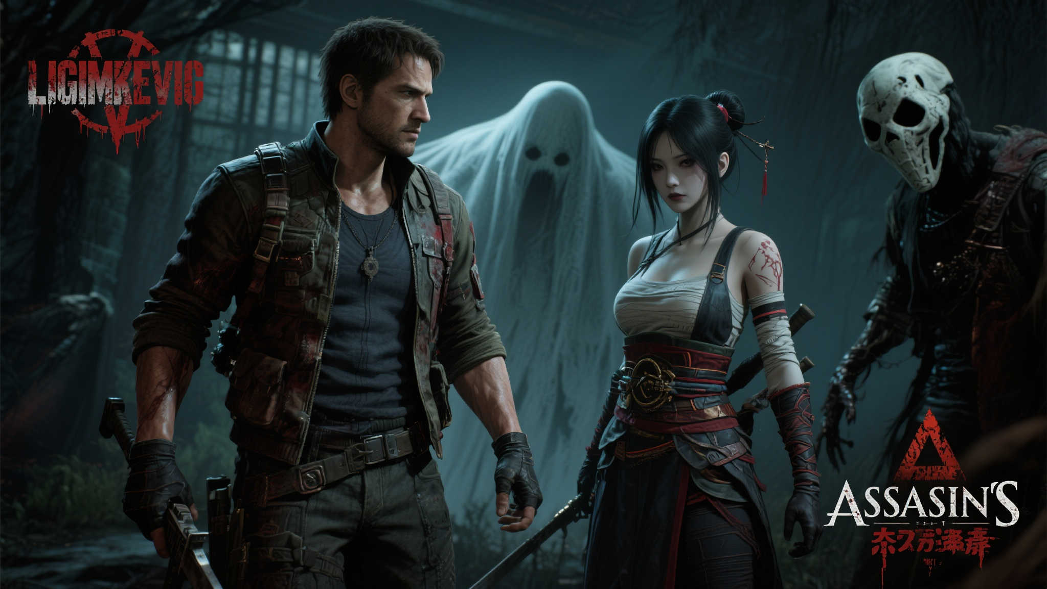 奈绪江化身恐怖女鬼!《刺客信条影》与《黎明杀机》惊悚联动揭晓 奈绪江化身恐怖女鬼!《刺客信条影》与《黎明杀机》惊悚联动揭晓