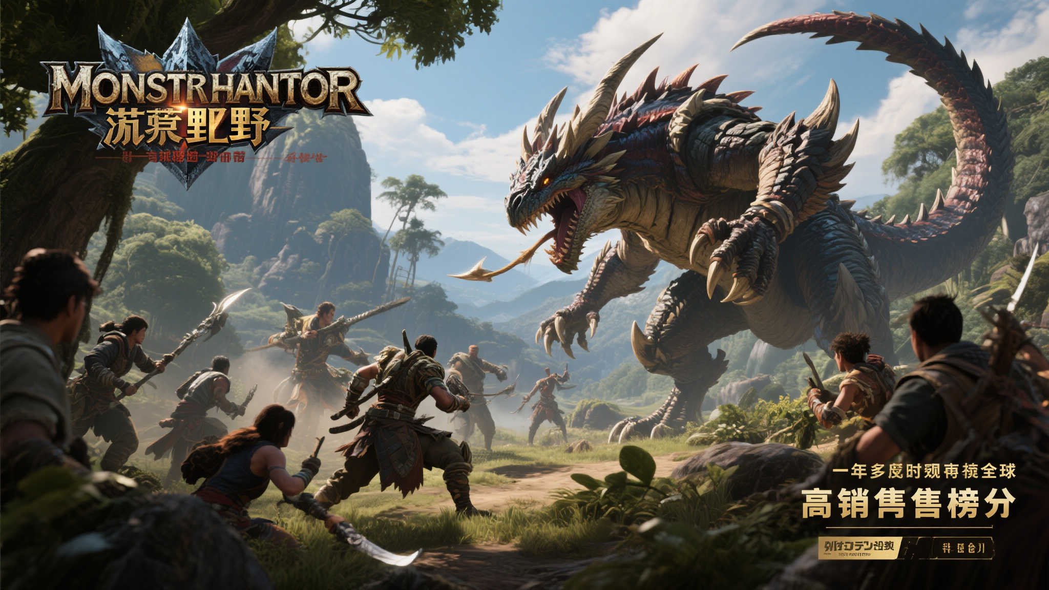 〈怪物猎人:荒野〉称霸销量榜,续写年度畅销传奇! 〈怪物猎人:荒野〉称霸销量榜,续写年度畅销传奇!